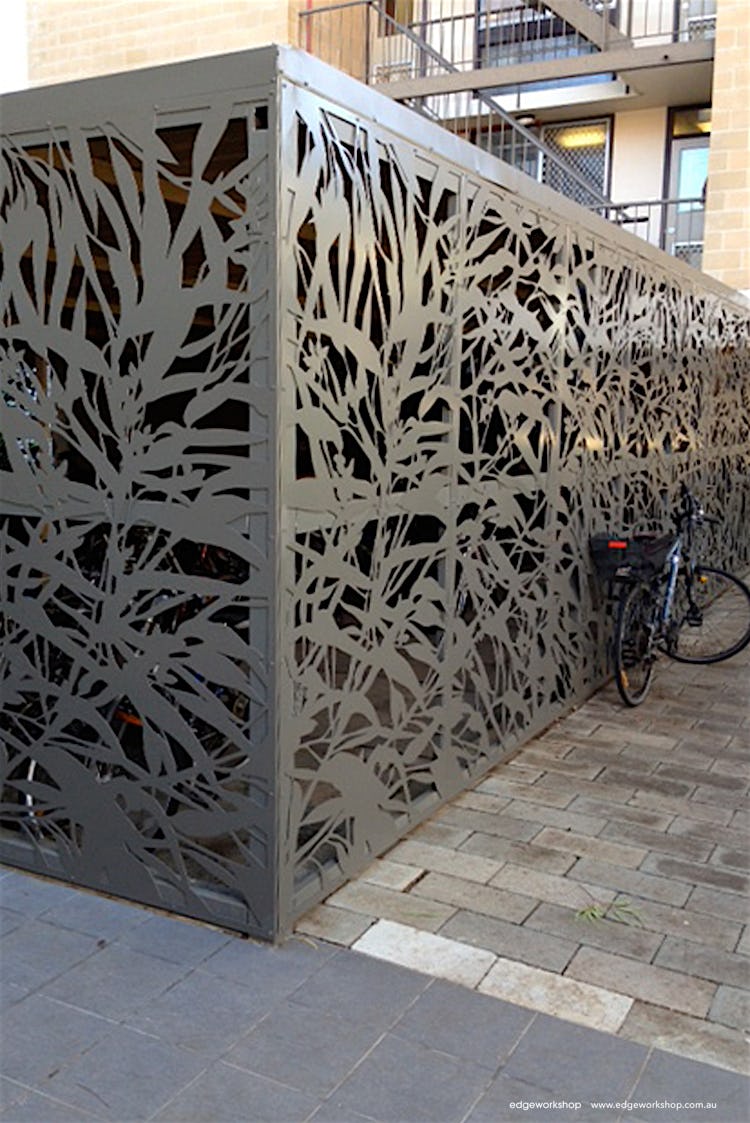 decorative panels bike shed 'Eucalypt' (1/2)