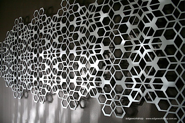decorative panel 'Hexagon Lace'