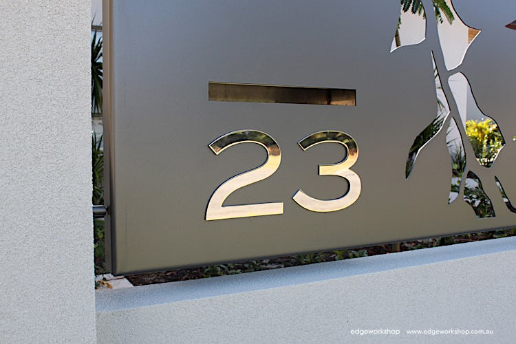 house number stainless steel perth